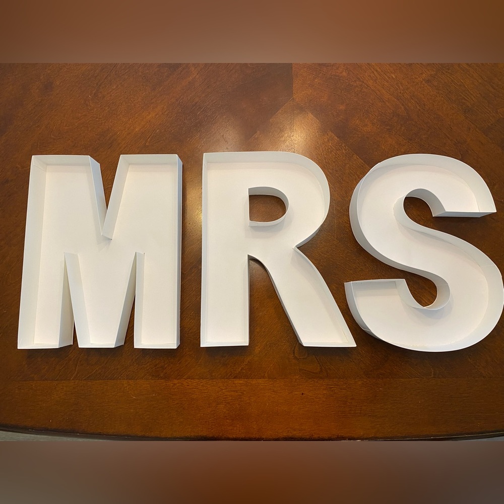 Fillable Letter Box MRS lot of 3 Charcuteries tray (size 10inch Tall)